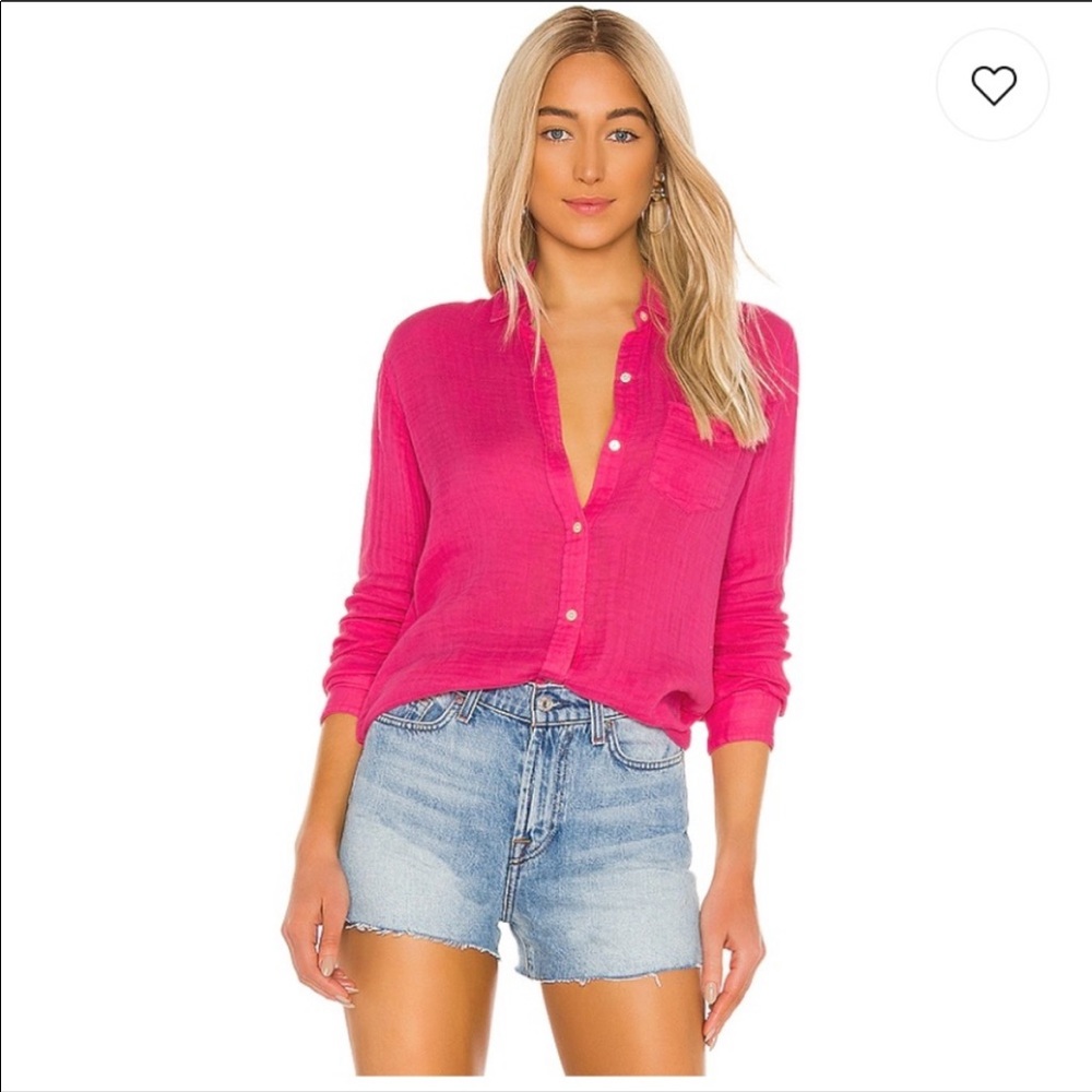 Rails Ellis Hibiscus Gauze Button Down Revolve